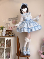 Sweet Cute Blue Lolita Dress JSK Suspender Dress