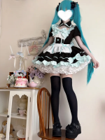 Sweet And Cute Black Short Maid Lolita Dress