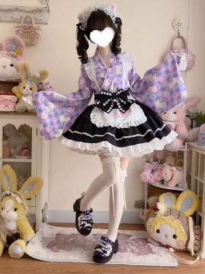 Purple Lolita Dress Japanese Maid Improved Dress