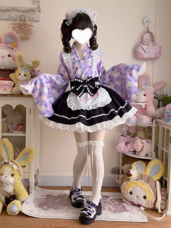 Purple Lolita Dress Japanese Maid Improved Dress