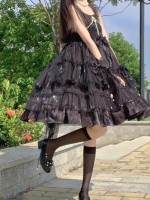 Sweet Gothic Princess Lolita JSK Suspender Skirt