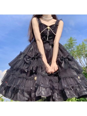 Sweet Gothic Princess Lolita JSK Suspender Skirt