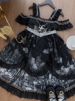 Gothic Lolita Castle Feast Dark Halloween JSK Suspender Dress