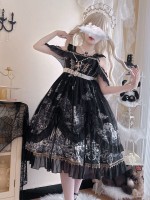 Gothic Lolita Castle Feast Dark Halloween JSK Suspender Dress