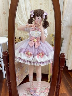 Purple Sweet Lolita Dress JSK Suspender Bud Dress