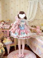 Pink Sweet Lolita Dress JSK Suspender Bud Dress