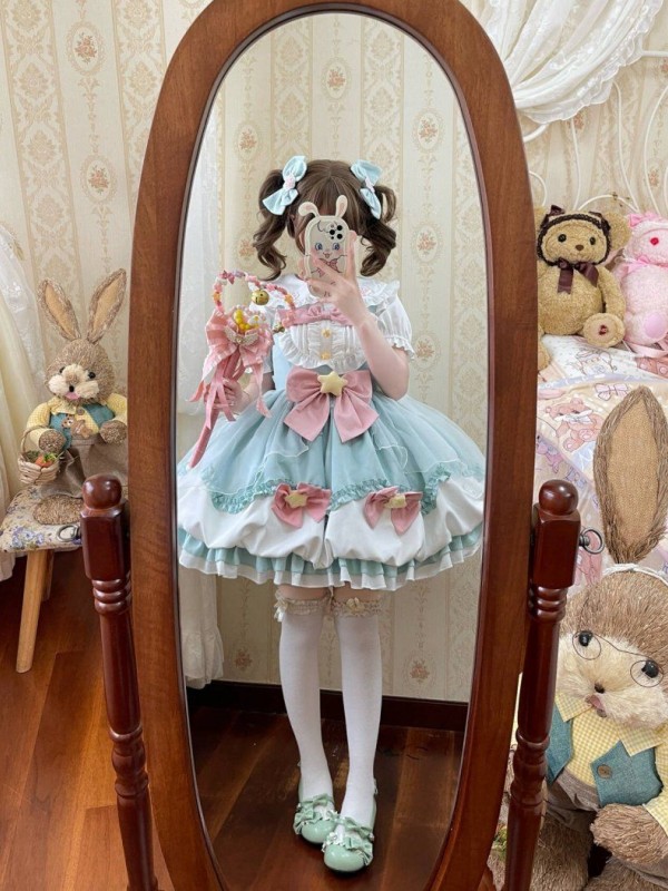 Green Lolita Dress Sweet JSK Suspender Bud Dress