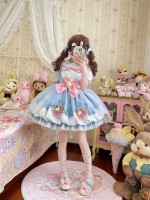 Blue Sweet Lolita Dress  JSK Suspender Bud Dress