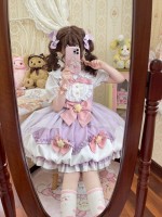 Purple Sweet Lolita Dress JSK Suspender Bud Dress