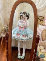 Green Lolita Dress Sweet JSK Suspender Bud Dress