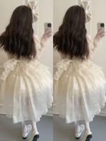 Sweet Apricot Lolita Princess Dress JSK Suspender Short Skirt