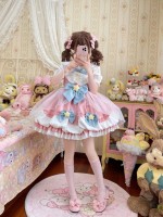 Pink Sweet Lolita Dress JSK Suspender Bud Dress