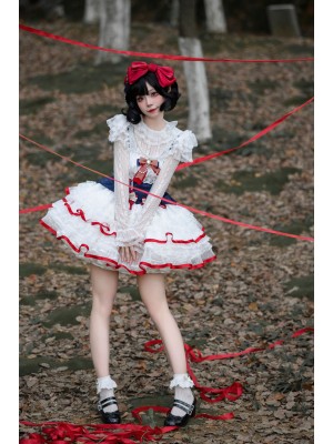 Lolita dress sweet cute snow white princess jsk suspender dress autumn