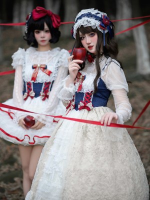 Sweet And Cute Lolita Dress Contrasting colors JSK Suspender Dress