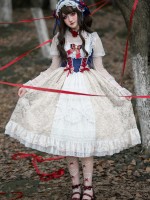 Sweet And Cute Lolita Dress Contrasting colors JSK Suspender Dress