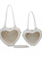 Uniform PU Heart-shaped Shoulder Bag