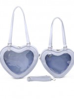 Uniform PU Heart-shaped Shoulder Bag