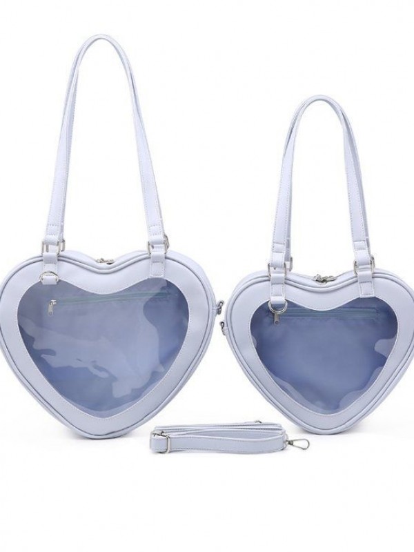 Uniform PU Heart-shaped Shoulder Bag