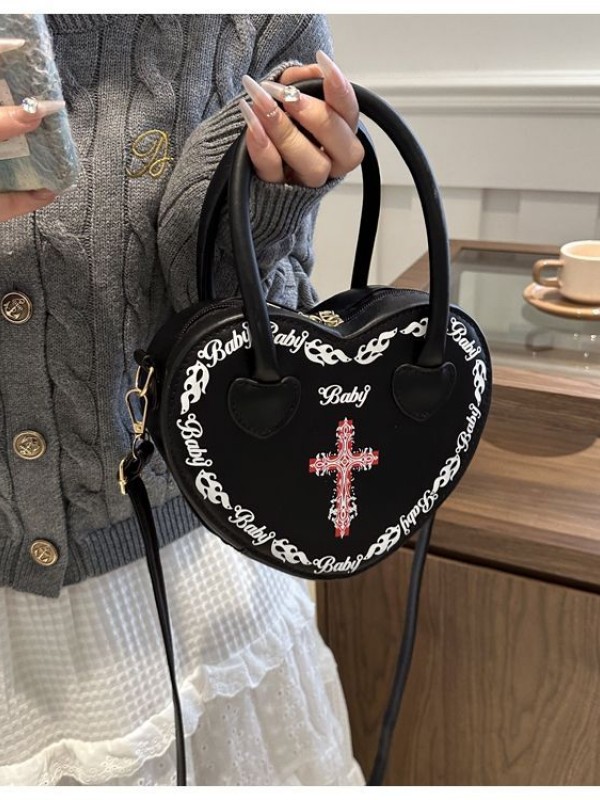 Single Shoulder Crossbody Bag Personality Peach Heart Bag