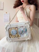 Retro PU Transparent Frame Messenger Bag