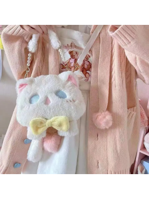 Plush Youyou cat cute lolita bag soft and cute girl gift versatile hand-held crossbody bag