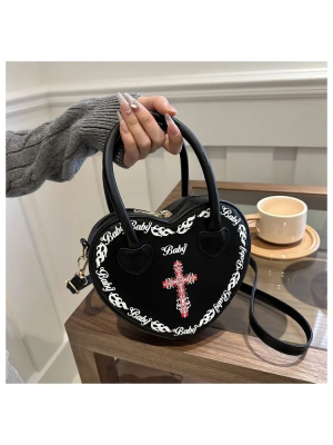 Single Shoulder Crossbody Bag Personality Peach Heart Bag