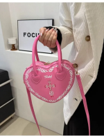 Single Shoulder Crossbody Bag Personality Peach Heart Bag