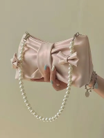 Small Fresh Pearl Bow Armpit Bag