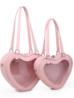 Uniform PU Heart-shaped Shoulder Bag