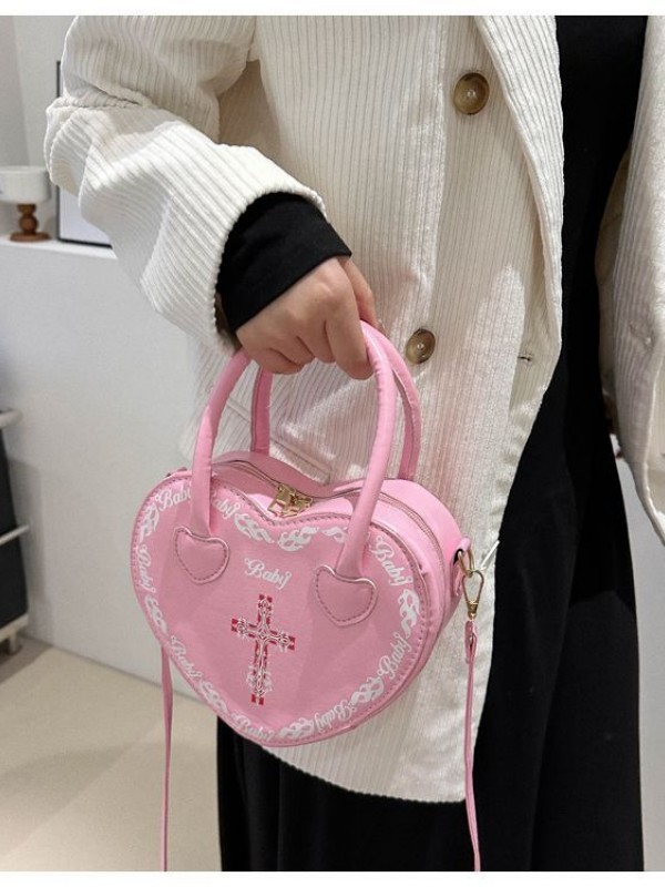 Single Shoulder Crossbody Bag Personality Peach Heart Bag