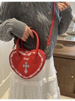 Single Shoulder Crossbody Bag Personality Peach Heart Bag