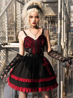 Dark Gothic Lolita JSK Lace Suspender Skirt