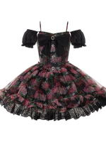 Sweet Floral OP Lolita Suspender Dress