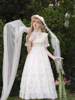 Sweet and Fresh Pastoral Style Printed OP Lolita Dress