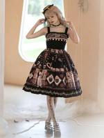 Sweet Retro Print JSK Suspender Dress