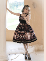 Sweet Retro Print JSK Suspender Dress