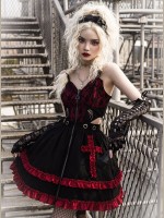 Dark Gothic Lolita JSK Lace Suspender Skirt