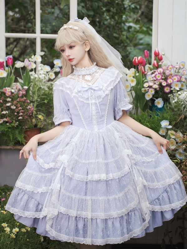 Lolita OP skirt Light Color CLA Series Elegant Palace Style Lolita Princess Skirt Puffy Skirt