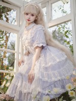 Lolita OP skirt Light Color CLA Series Elegant Palace Style Lolita Princess Skirt Puffy Skirt