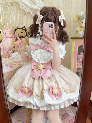 Yellow Sweet Lolita Dress  JSK Suspender Bud Dress