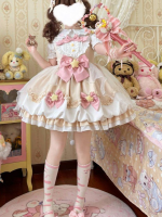 Yellow Sweet Lolita Dress  JSK Suspender Bud Dress