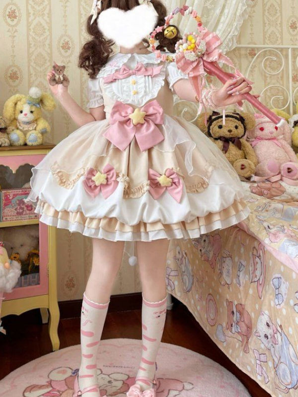 Yellow Sweet Lolita Dress  JSK Suspender Bud Dress