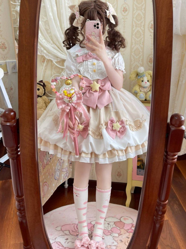 Yellow Sweet Lolita Dress  JSK Suspender Bud Dress