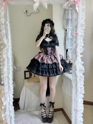 Lolita Dress Dark JSK Suspenders