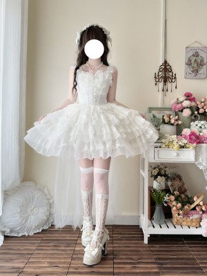 Lolita Ballet Style Bride JSK Suspender Dress