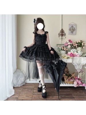 Black Lolita Ballet Style Bride JSK Suspender Dress