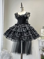 Black Lolita Ballet Style Bride JSK Suspender Dress