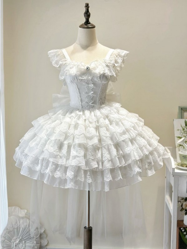 Lolita Ballet Style Bride JSK Suspender Dress