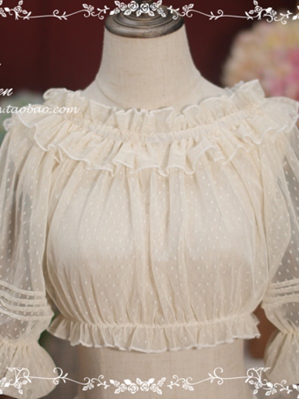 Lolita Off-shoulder Blouse with Ruffles