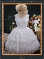 Sweet French Retro Lolita Elegant JSK Suspender Short Dress